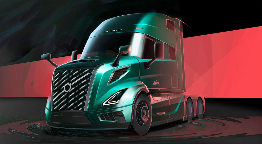 Teal Volvo VNL owner-operator truck illustration